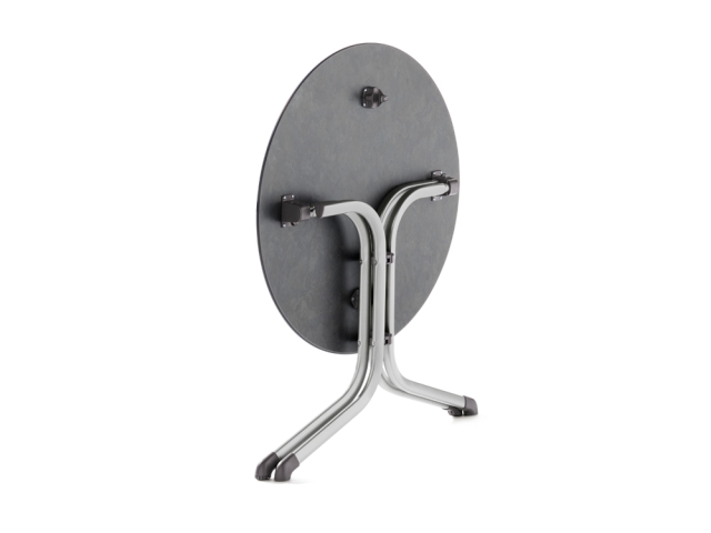 Sieger Klapptisch Polytec Schiefer anthrazit rund 85cm, Gestell graphit