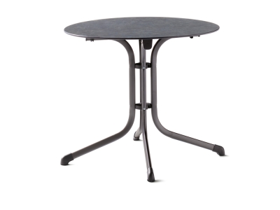 Sieger Klapptisch Polytec Schiefer anthrazit 85cm rund Gestell eisengrau