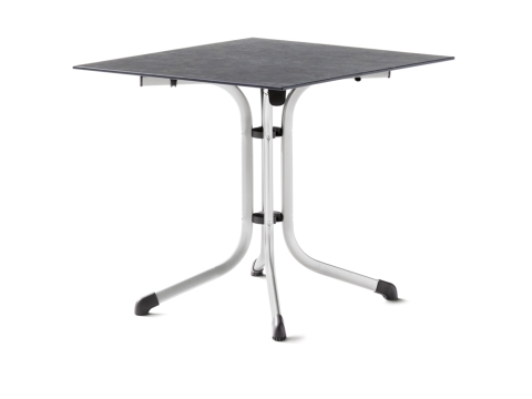 Sieger Klapptisch Polytec Schiefer anthrazit 80x80cm Gestell graphit
