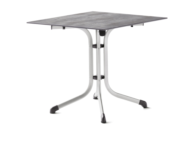 Sieger Klapptisch Polytec Beton hell 80x80cm Gestell graphit