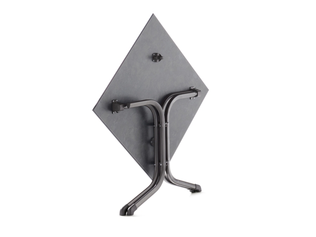 Sieger Klapptisch Polytec Schiefer anthrazit 80x80cm Gestell eisengrau
