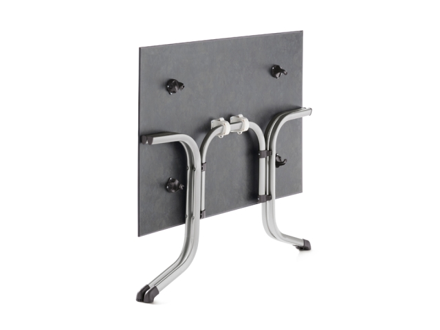 Sieger Klapptisch Polytec Schiefer anthrazit 120x80cm, Gestell graphit