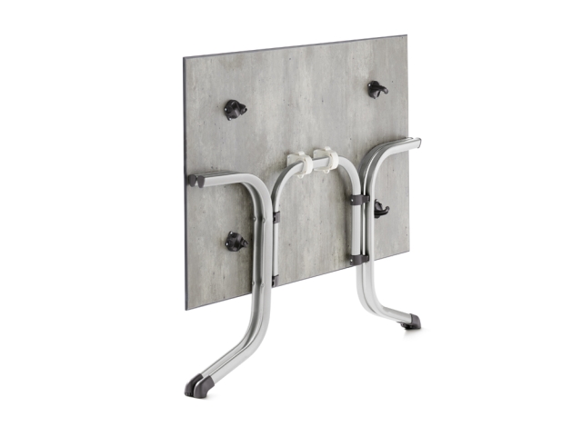Sieger Klapptisch Polytec Beton hell 120x80cm, Gestell graphit
