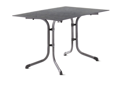 Sieger Klapptisch Polytec Schiefer anthrazit 120x80cm, Gestell eisengrau