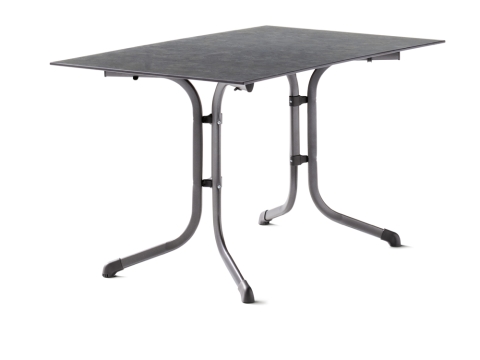 Sieger Klapptisch Polytec Schiefer anthrazit 120x80cm, Gestell eisengrau