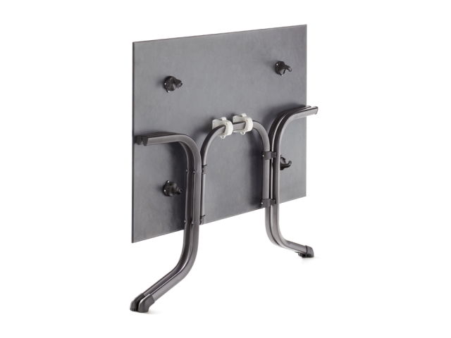 Sieger Klapptisch Polytec Schiefer anthrazit 120x80cm, Gestell eisengrau