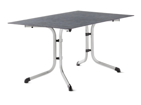 Sieger Klapptisch Polytec Schiefer anthrazit 140x90cm Gestell graphit