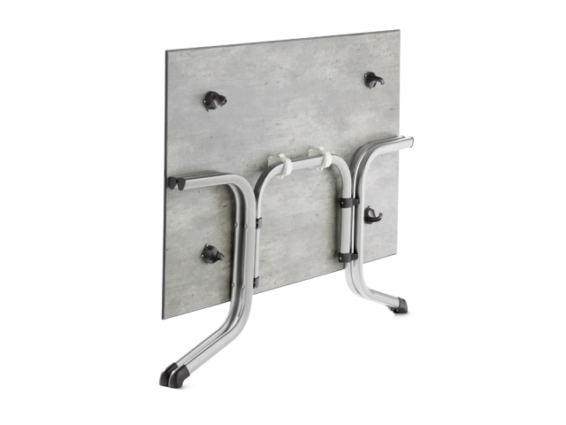 Sieger Klapptisch Polytec Beton hell 140x90cm, Gestell graphit