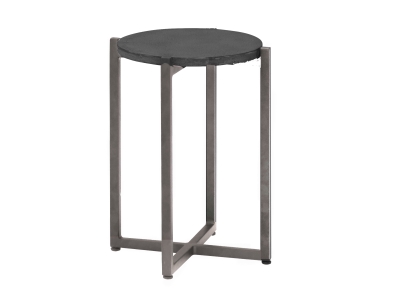 Apple Bee Soul Loungetisch 34cm, Gestell Taupe, Tischplatte lava