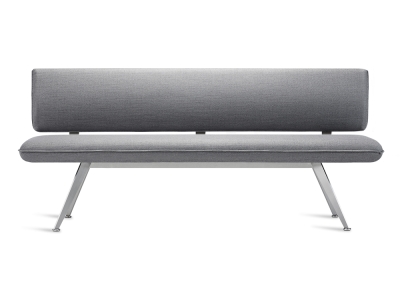 Best Babylon Bravour Bank 150cm, mit R&uuml;ckenlehne, hellgrau