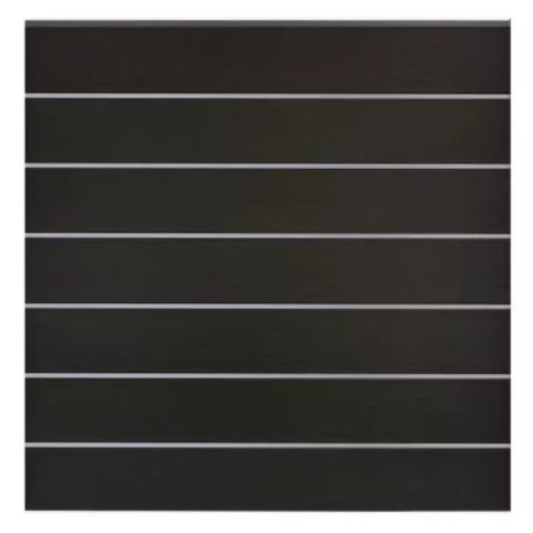 GrojaSolid Grande Premium BPC Steckzaun-Set 180x180cm - schwarz co-extrudiert- Alu-anthrazit DB703