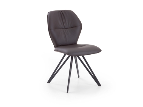 Niehoff Chianti Design-Stuhl Stativgestell Eisen, Leder Napoli mocca