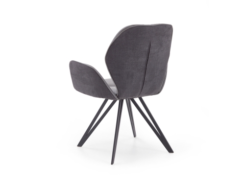 Niehoff Chianti Design-Armlehnstuhl Stativgestell Eisen, Leder Napoli schiefergrau