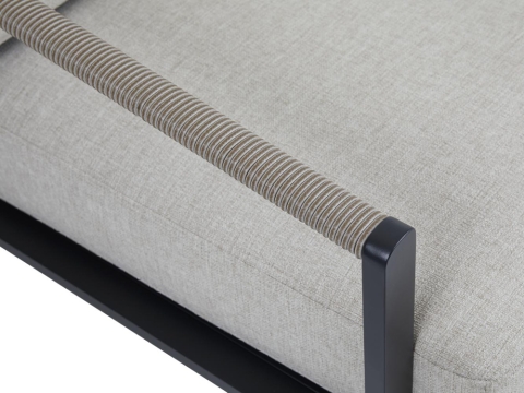 Brafab Lyra Loungesessel, Gestell Edelstahl schwarz, inkl. Polster