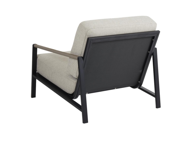 Brafab Lyra Loungesessel, Gestell Edelstahl schwarz, inkl. Polster