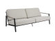 Brafab Lyra 2,5-Sitzer Sofa 193cm, Gestell Edelstahl schwarz, inkl. Polster