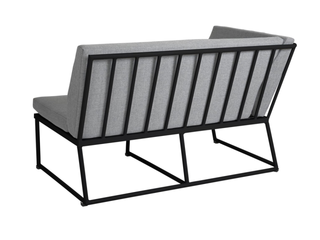 Brafab Vence 2-Sitzer, schwarz-grau, Armlehne rechts 142cm