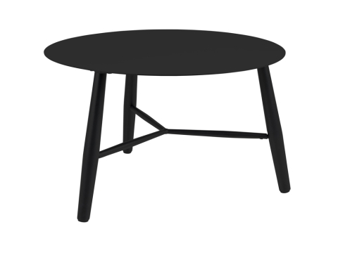 Brafab Vannes Loungetisch rund 75cm, H=50cm Aluminium schwarz