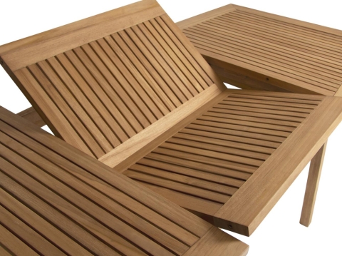 Brafab Volos Ausziehtisch Teakholz, 132-182x80cm