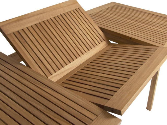 Brafab Volos Ausziehtisch Teakholz, 132-182x80cm