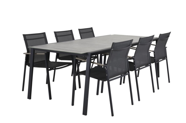 Brafab Lyra Essgruppe 7-teilig, Edelstahl schwarz