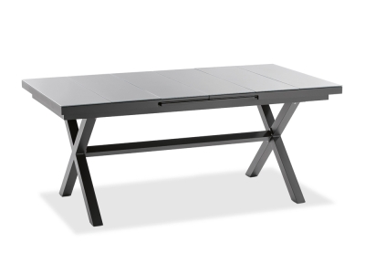 Niehoff Nalvo Ausziehtisch 180-240x100cm, ES-Glas, Gestell Aluminium anthrazit