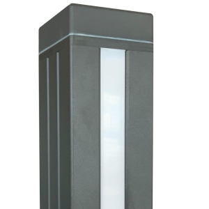 Elephant Modular LED Lichtleiste für Pfosten 68x68mm, mit Solarkappe 180cm Elephant Modular LED Lichtleiste für Pfosten 68x68mm, mit Solarkappe 180cm