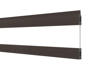 Creativprofil Glas Cremewei&szlig; Leiste Hellgrau 15,2x183cm