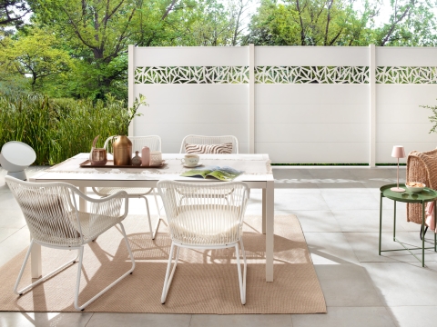 System Alu Plus XL Zaunfeldset Wei� 3920 178x184 cm