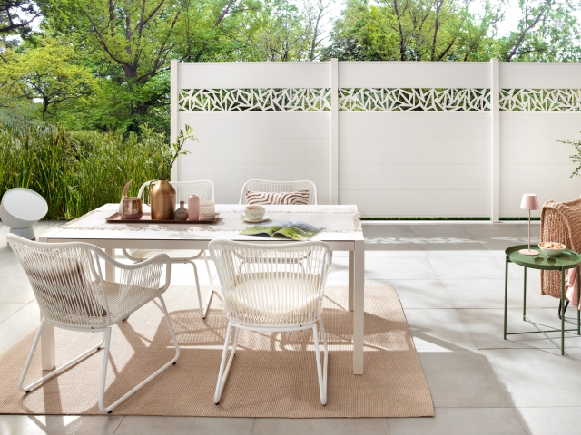 System Alu Plus XL Zaunfeldset Wei� 3920 178x184 cm