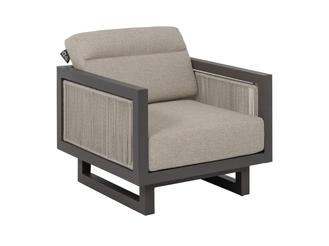 Apple Bee Santorini Loungesessel Rope Alu taupe