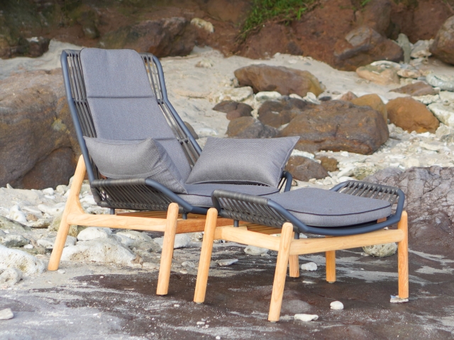 Zebra Pollux Lounge-Set Sessel und Hocker