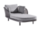 Sieger Samoa Daybed, Aluminium eisengrau-hellgrau 210x117cm inkl. Polster