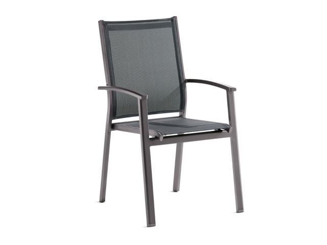 Sieger Lima Stapelsessel 913, Aluminium eisengrau