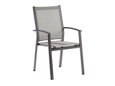 Sieger Lima Stapelsessel 913, Aluminium eisengrau-hellgrau