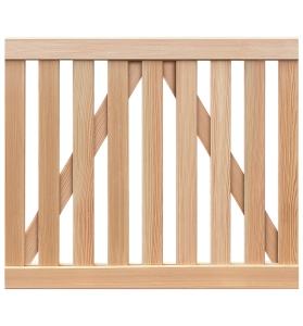 Vorgartentor Verona aus L&auml;rche 100x80cm 50336 ohne Beschlag