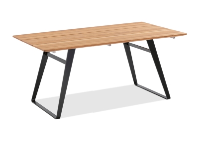Niehoff Elba Tisch 180x95cm Tischplatte Teak ge&ouml;lt, Gestell Stahl feuerverz. anthrazit