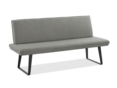 Niehoff Elba Bank 160cm, Bezug Alpine grau, Gestell Stahl anthrazit