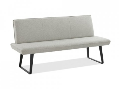 Niehoff Elba Bank 180cm, Bezug Alpine beige, Gestell Stahl anthrazit,