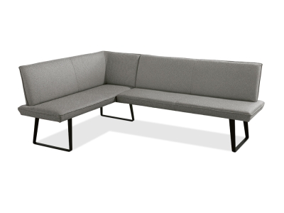 Niehoff Elba Eckbank rechts 235x170cm, Bezug Alpine grau, Gestell Stahl anthrazit