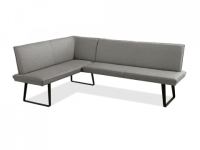 Niehoff Elba Eckbank rechts 255x170cm, Bezug Alpine grau, Gestell Stahl anthrazit Niehoff Elba Eckbank rechts 255x170cm, Bezug Alpine grau, Gestell Stahl anthrazit