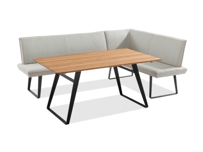 Niehoff Elba Gartenm&ouml;bel-Set-2 Eckbank Links 235x170cm, Alpin beige, Tisch Elba 160x95cm