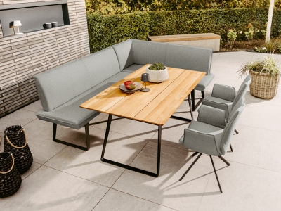 Niehoff Elba-Portofino Gartenm&ouml;bel-Set 3, Alpine grau, 4-teilig