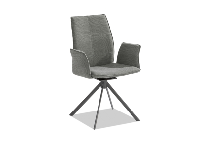 Niehoff Portofino Armlehnstuhl, Alpine grau, 180&deg; drehbar