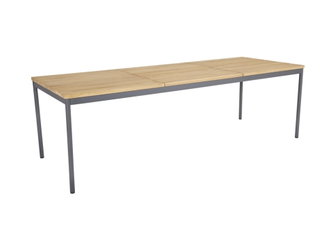 Brafab Nox Tisch 238x90cm Teakholz, Gestell Aluminium anthrazit