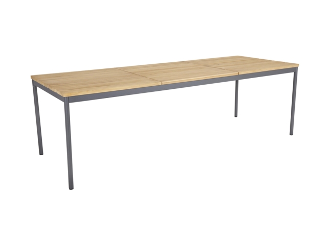 Brafab Nox Tisch 238x90cm Teakholz, Gestell Aluminium anthrazit