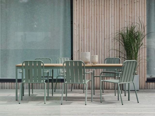 Brafab Nox-Innes Sitzgruppe-1, Aluminium dusty green, 7-teilig
