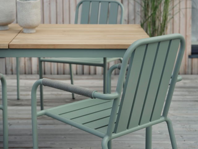 Brafab Nox-Innes Sitzgruppe-1, Aluminium dusty green, 7-teilig