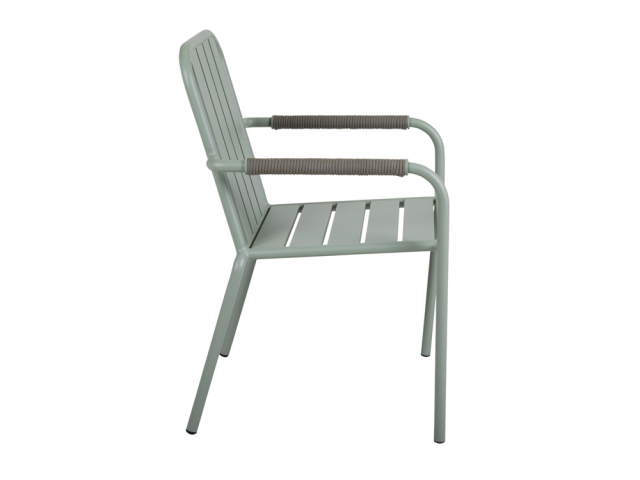 Brafab Innes Diningstuhl, Aluminium Dusty green, stapelbar