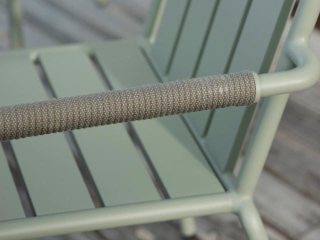 Brafab Innes Diningstuhl, Aluminium Dusty green, stapelbar